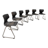 Vintage Pagwood stacking chairs Flötotto 1960