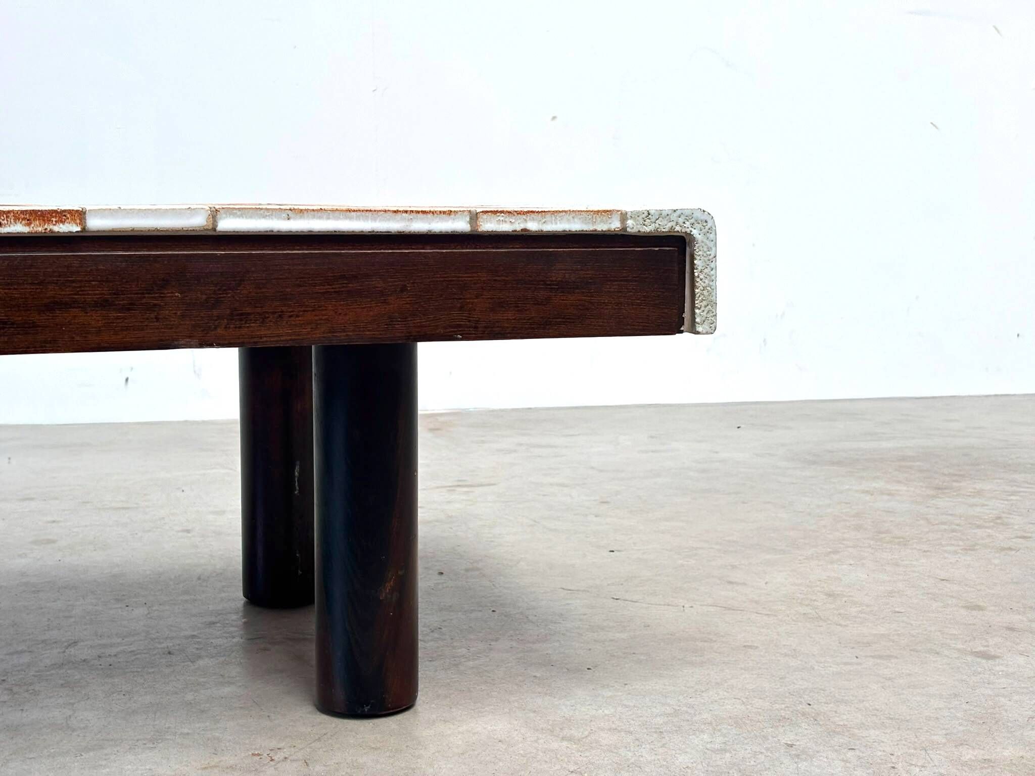 Roger Capron white ceramic coffee table