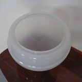 Italian Glass & Chromed Steel Table Lamp, 1960s