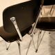 4 vintage chairs in black skai