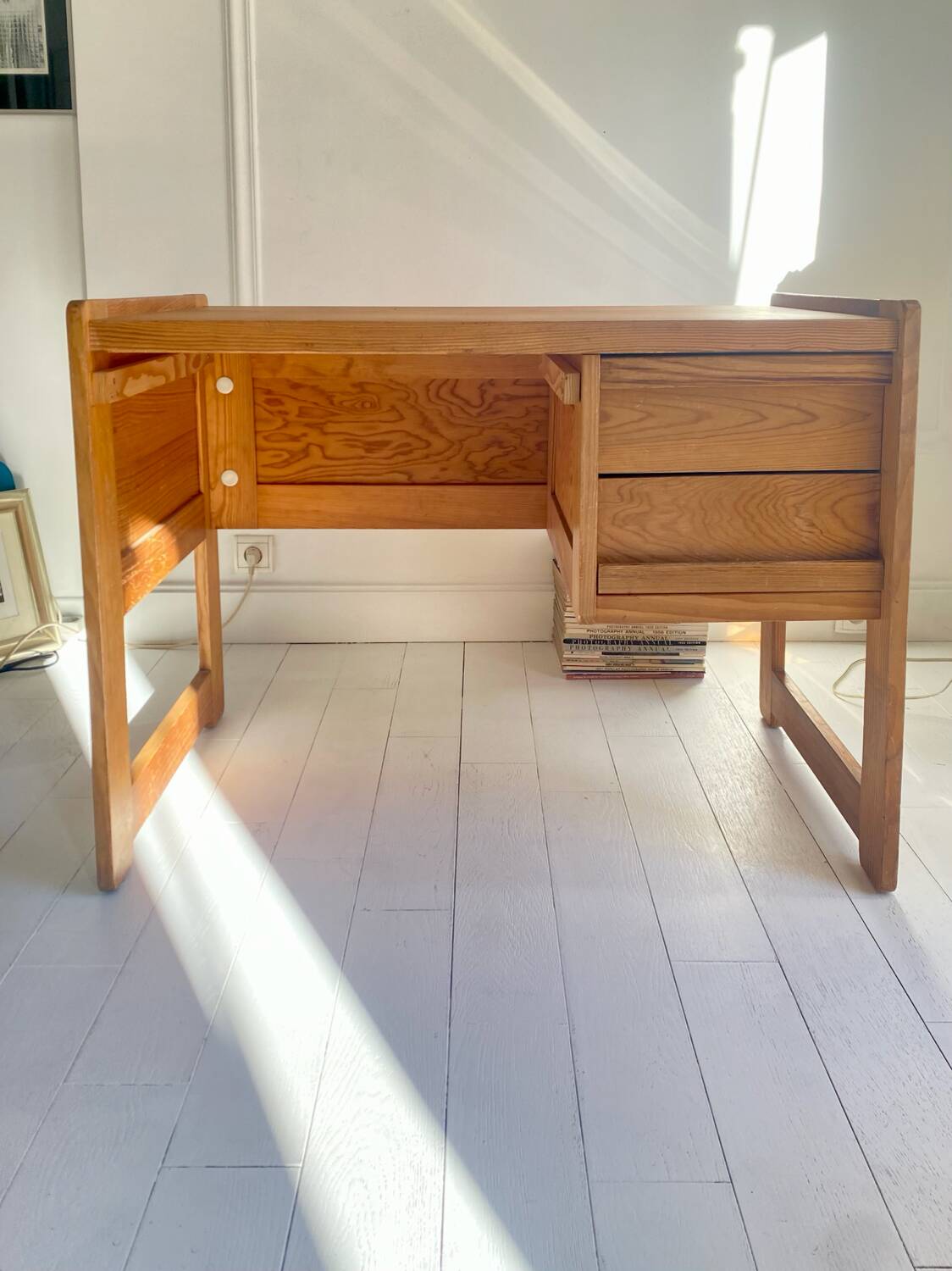 Small wooden desk (fir), 1970