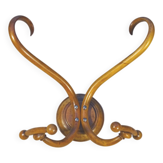 Thonet N°1 wall coat rack and hat rack with 2 hooks, circa 1900.