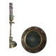 Miroir rond Fleur Laiton ancien