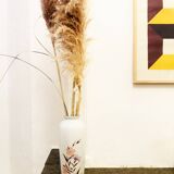 Medium vase in flowered porcelain