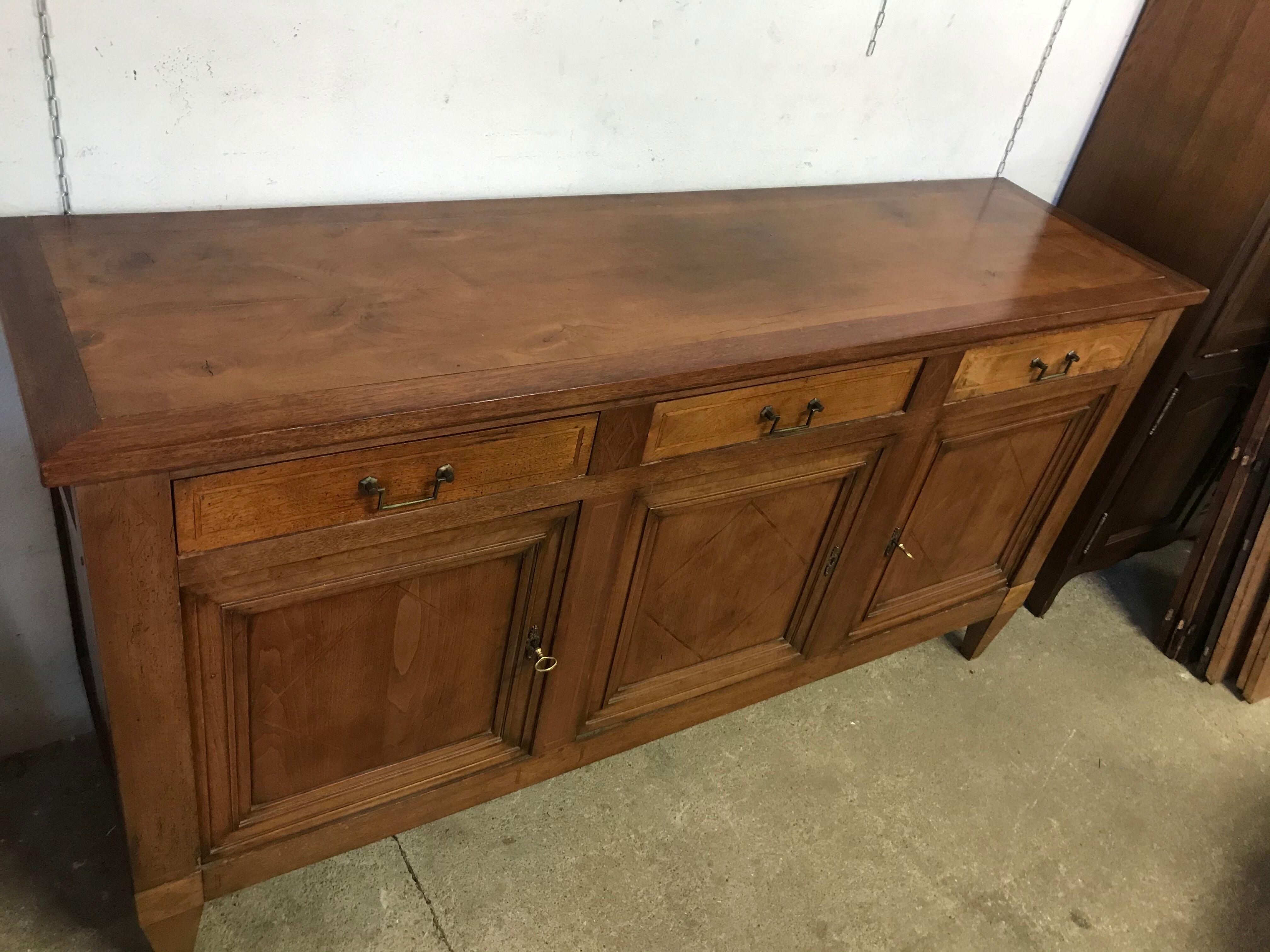 Louis XVI buffet - walnut board 19th