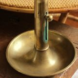 Brass pusher round cut candle holder