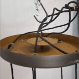 Cascade chandelier - vintage - steel and glass