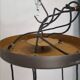 Lustre cascade vintage en acier et verre