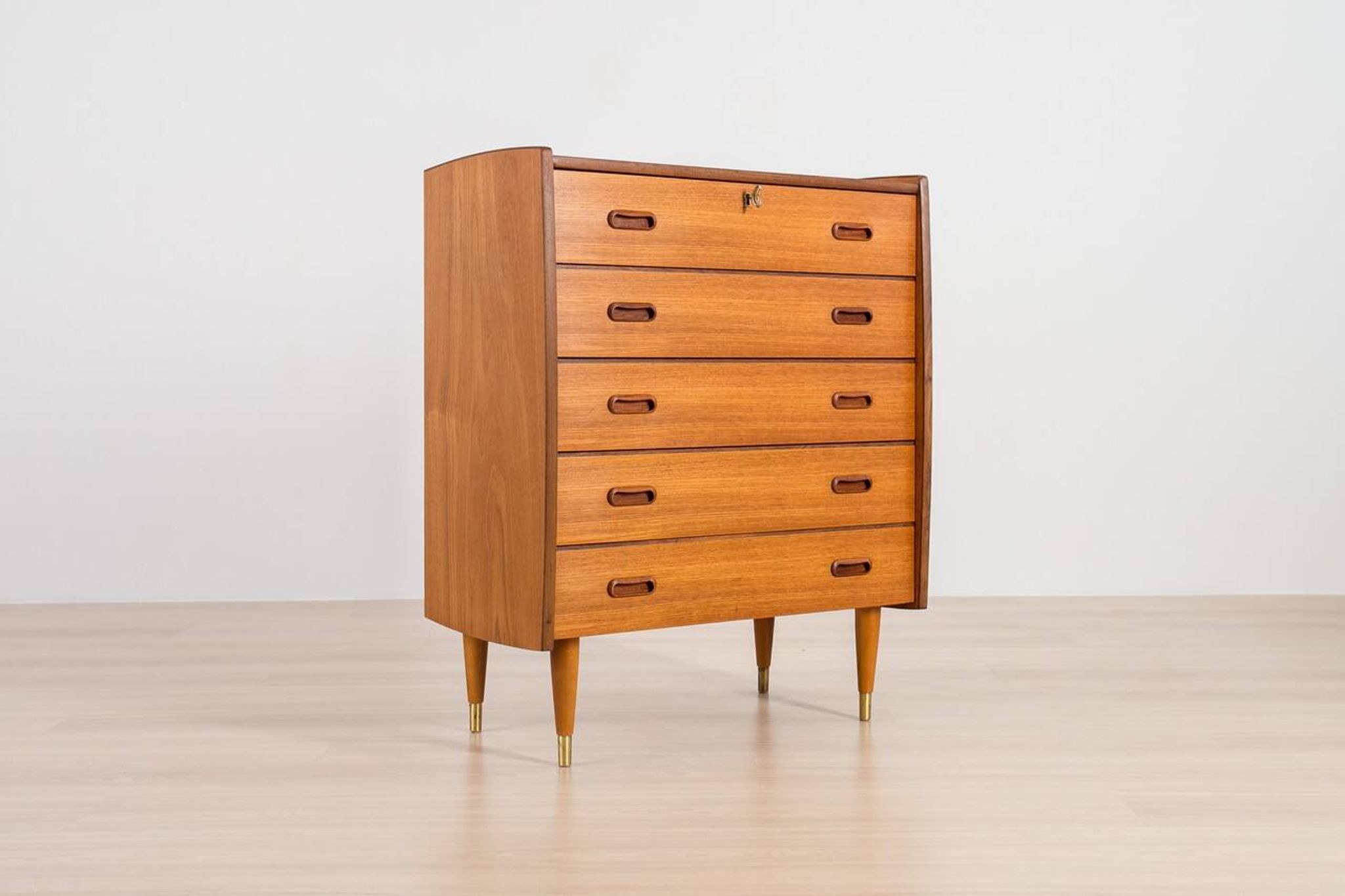 Scandinavian Teak Chest of Drawers, 1960s, Mid-Century Modern