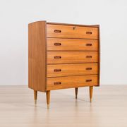 Scandinavian Teak Chest of Drawers, 1960s, Mid-Century Modern