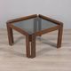 Vintage 1970s Coffee Table in Wood and Glass, Italian Design