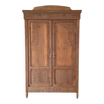 Wardrobe, oak linen cupboard from 1920.