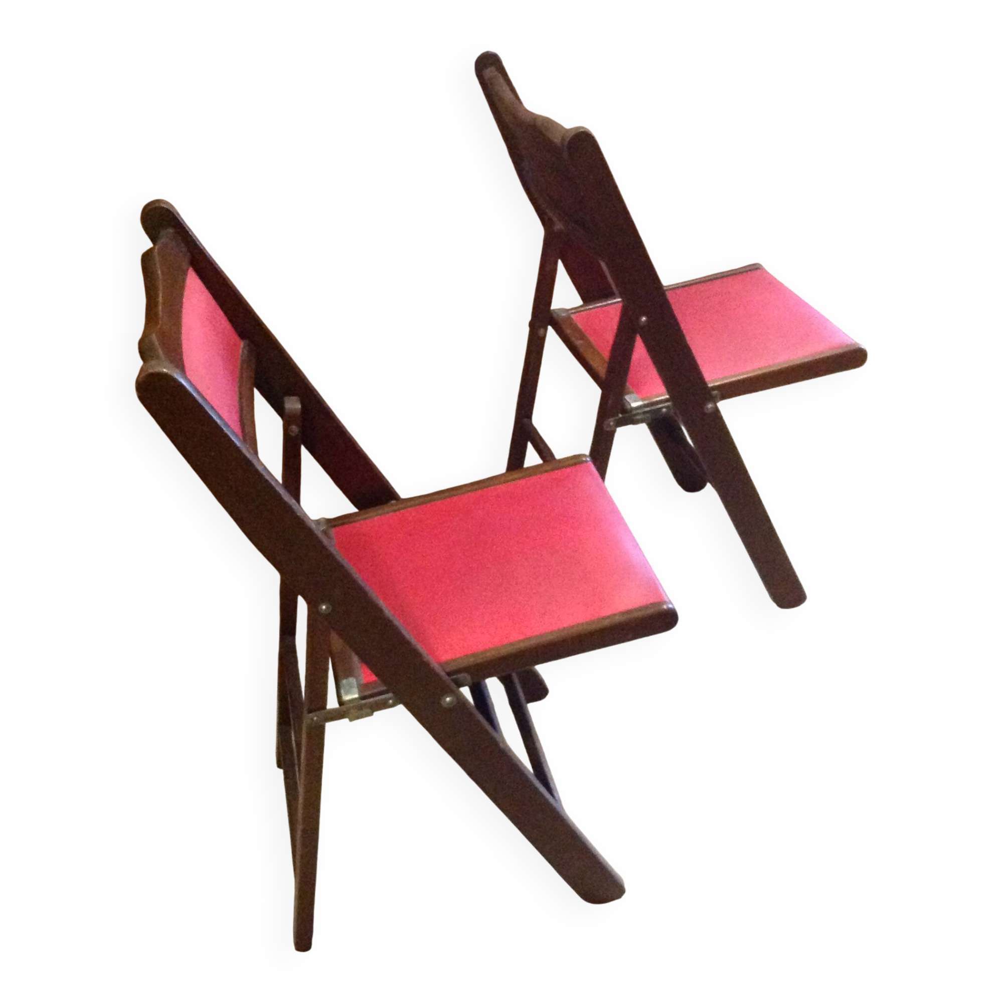 Pair of vintage Shanghai folding chairs