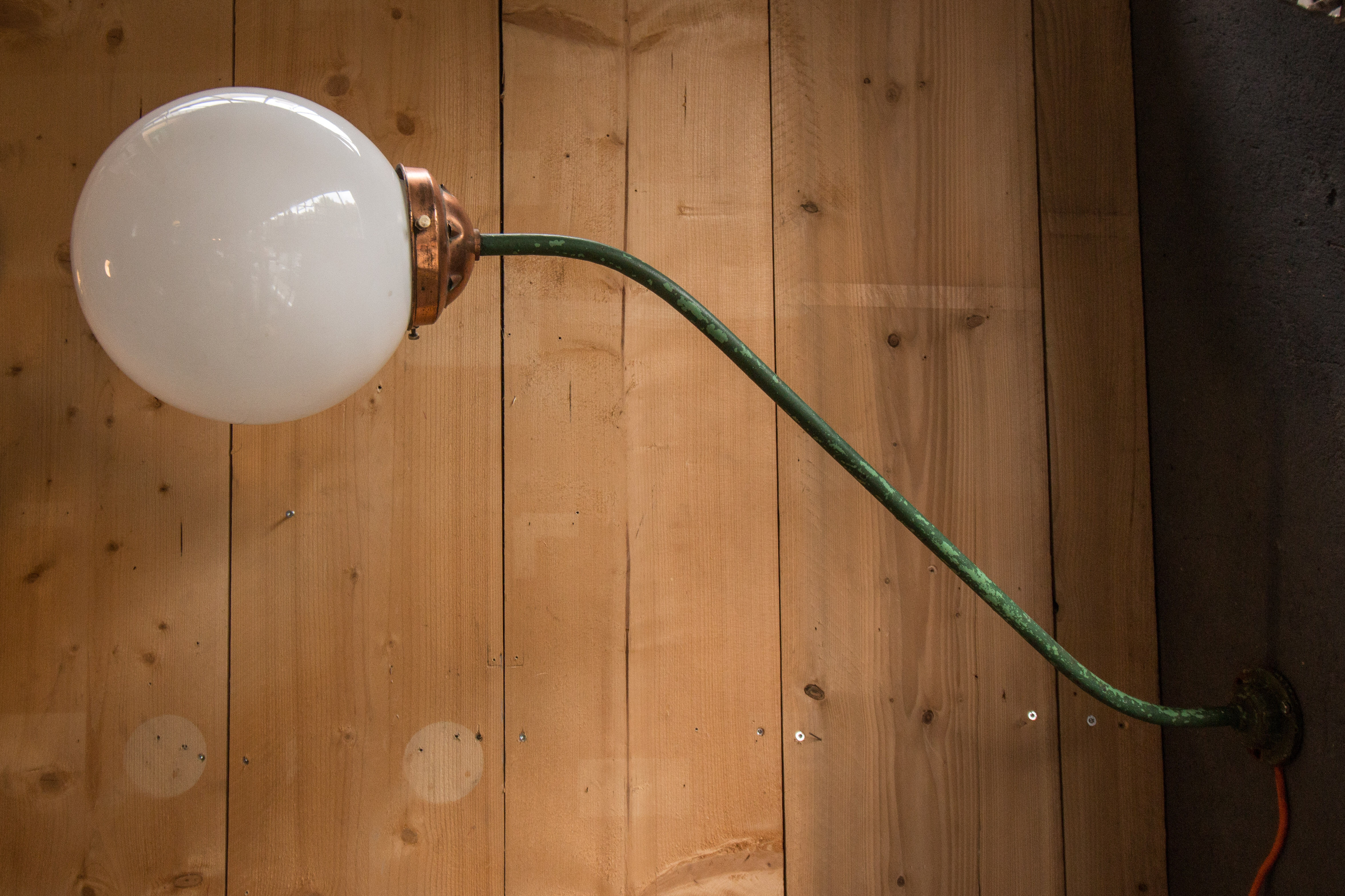 Large swan-neck wall light