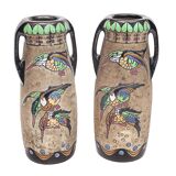 Pair of large Art Nouveau amphorae