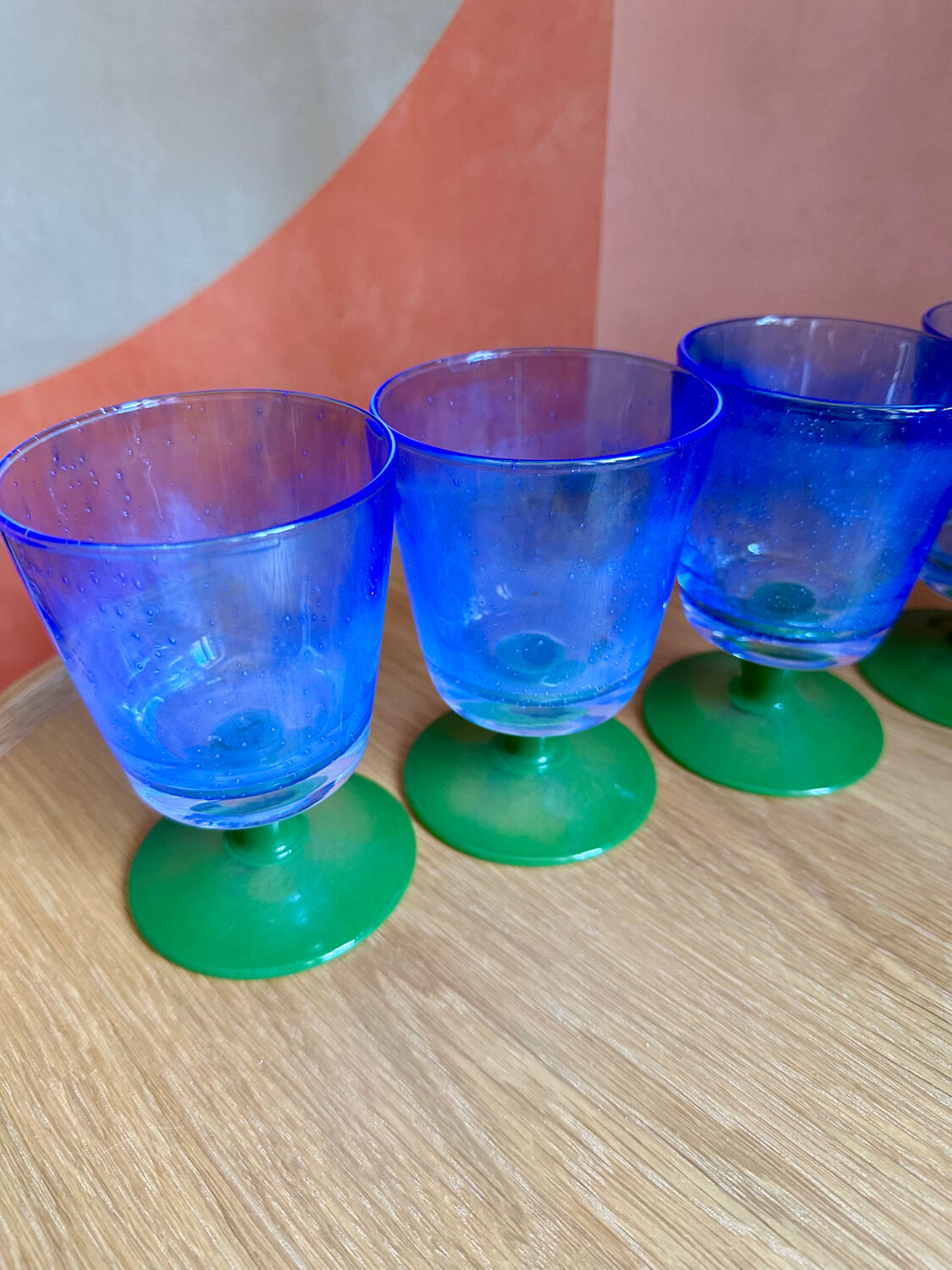 6 verres bullé Villeroy & Boch Serra Blue