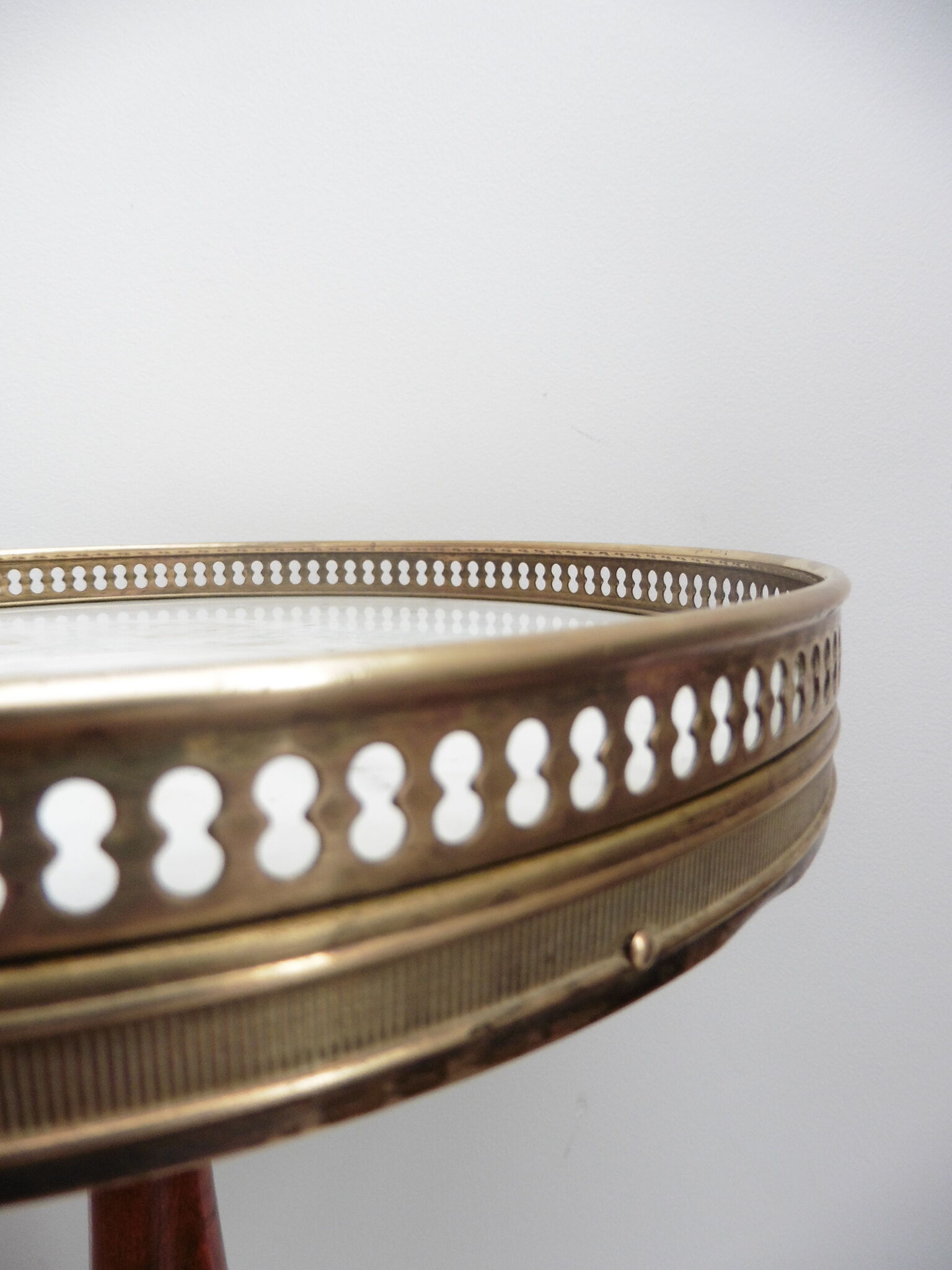 White marble tripod stand