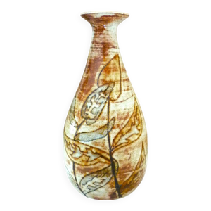 Vase goutte en céramique - feuilles