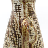 Brutalist pitcher of the Atelier du Vieux Moulin in enamelled earth of Vallauris