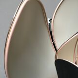 Black fabric flower and gold liseret hanging lamp