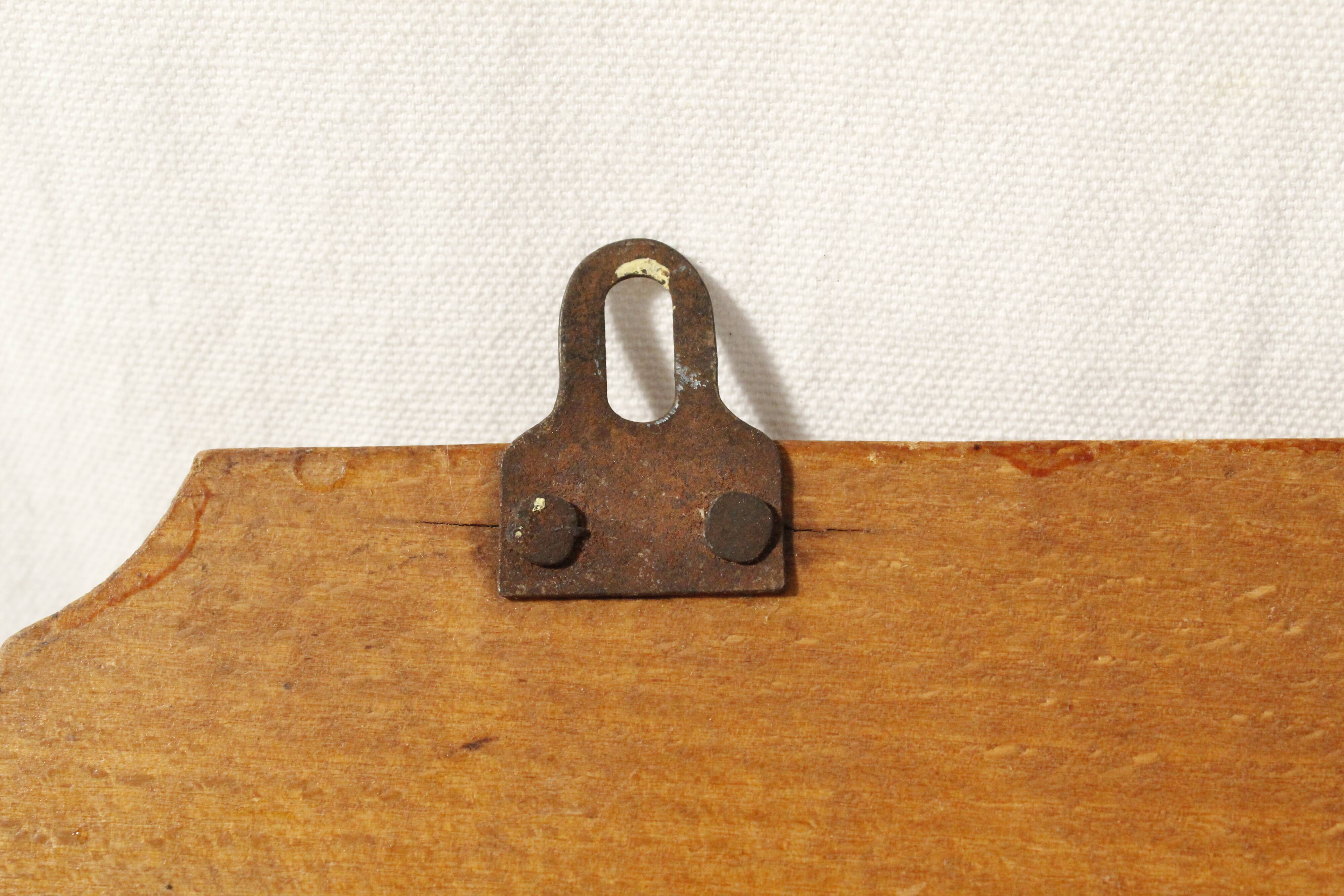 Vintage antique wooden tea towel holder 4 hooks