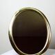 Miroir à poser ovale cadre en métal doré vintage années 50-60
