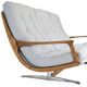 Scandinavian sofa in grey fabric and wood, 1960s