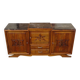 Buffet en noyer massif et marbre noir