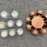 Vintage Danish Spice Wheel in Scandinavian Teak Digsmed Kitchen Danmark Furniture