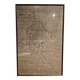 Old map of Orléans under glass frame