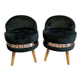 MINI CHAIRS in wood and velvet