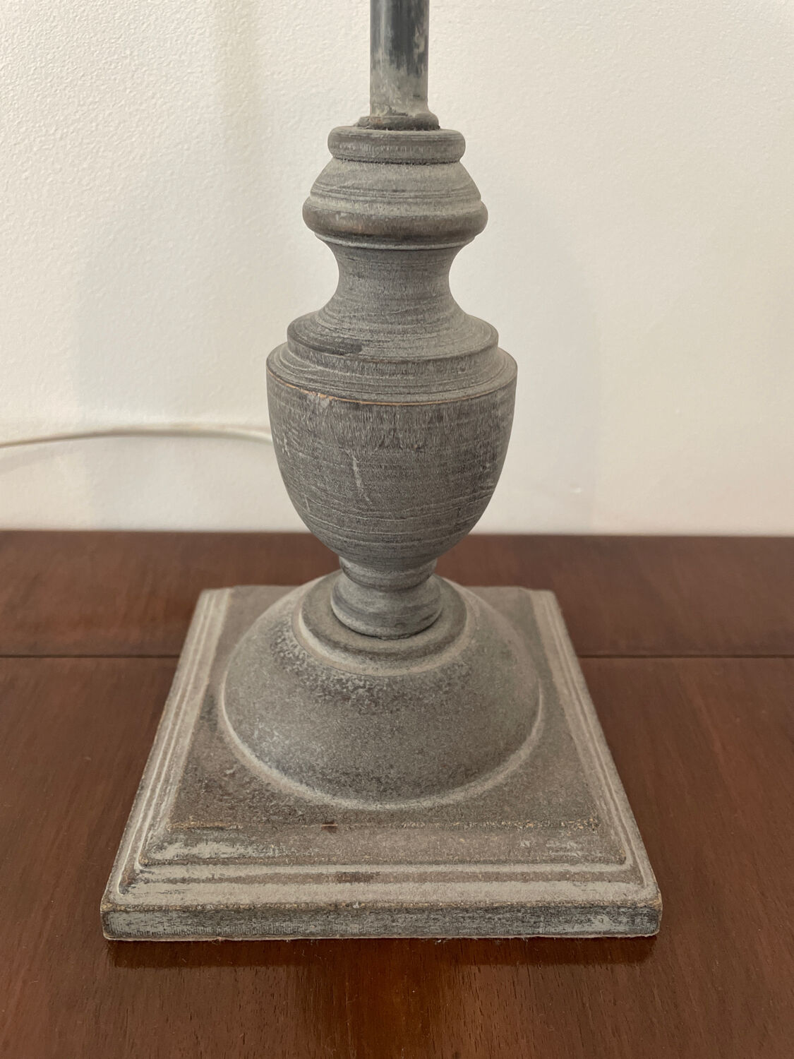 Vintage wood and metal lamp 1980.