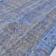 Tapis Oushak anatolien bleu noué à la main