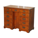 Small Victorian desk in solid walnut with drawers.