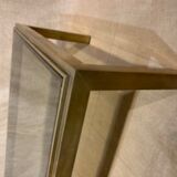 Table basse laiton et verre fumé