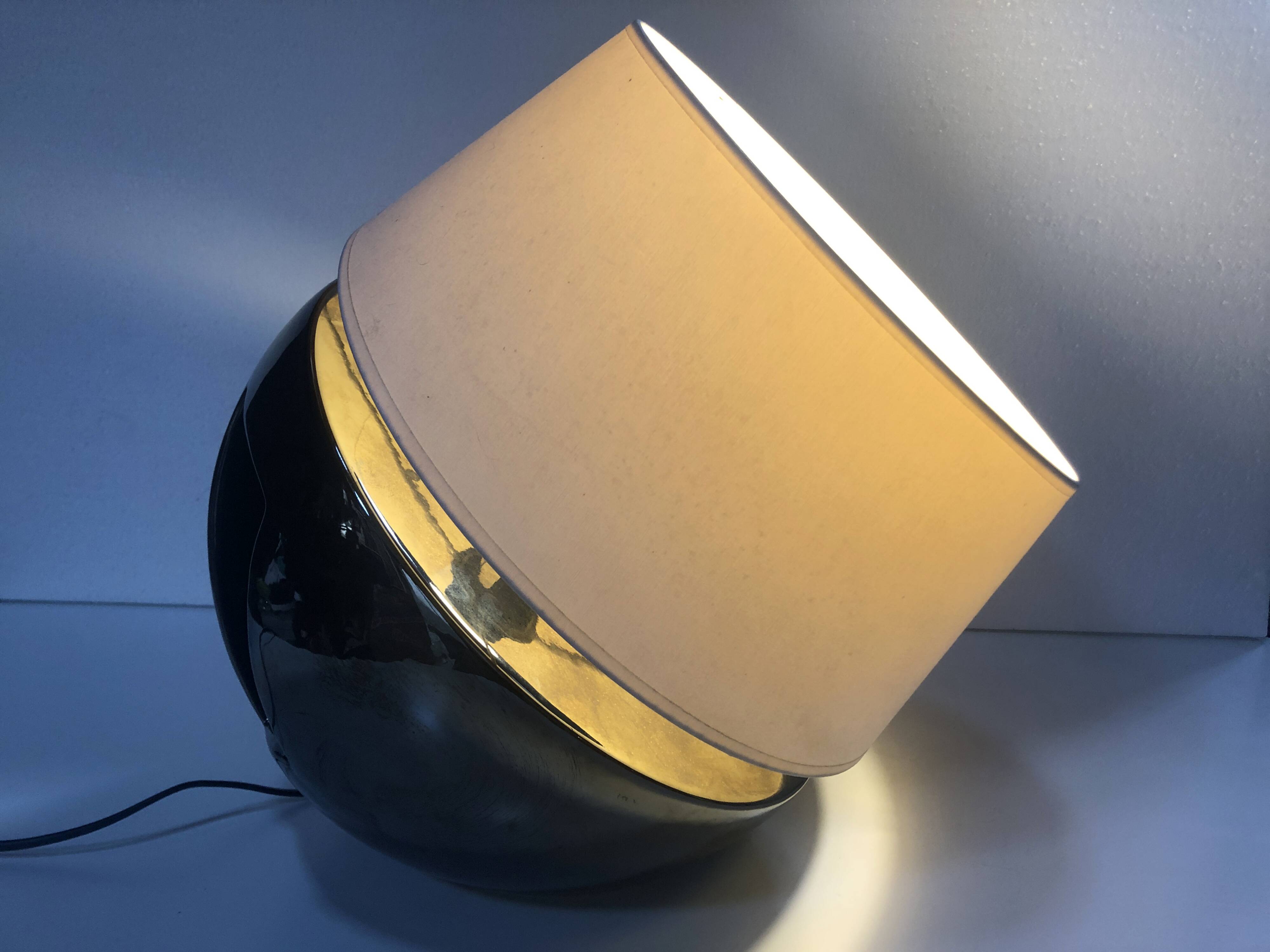 Large Vintage Lamp • Glazed Earthenware • Louis Drimmer • Space Age • 1960