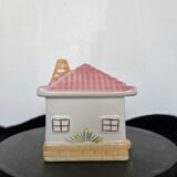 Tirelire en porcelaine vintage forme de maison