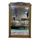 Art deco period beveled mirror in oak