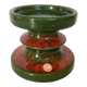 Fohr Germany ceramic candle holder green and red