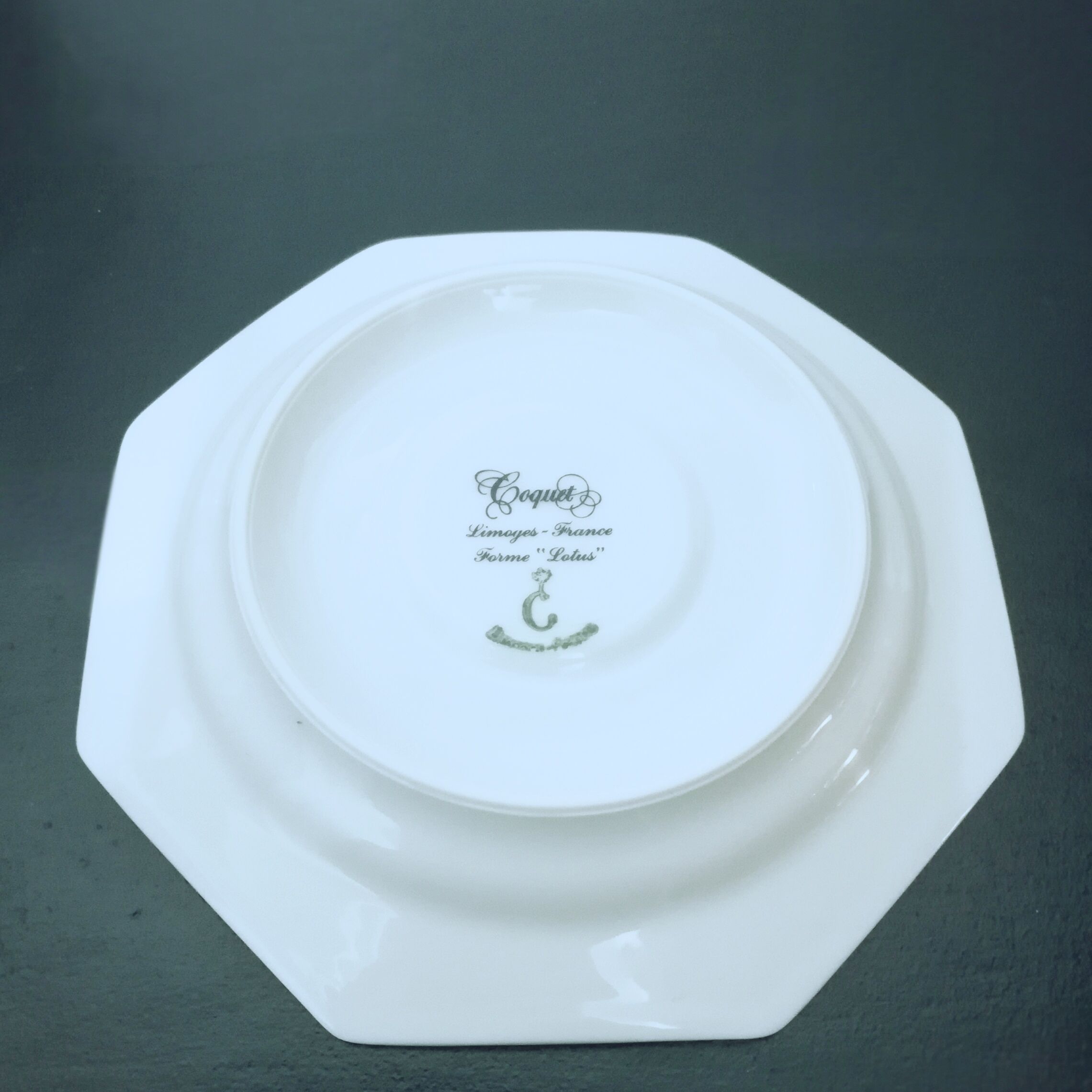 Coffee service in limoges porcelain Coquet Lotus model