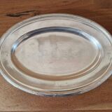 Christofle - Oval serving platter model Crossed Ribbons in silver-plated metal
