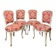 Caises de style Louis XV en bois peint