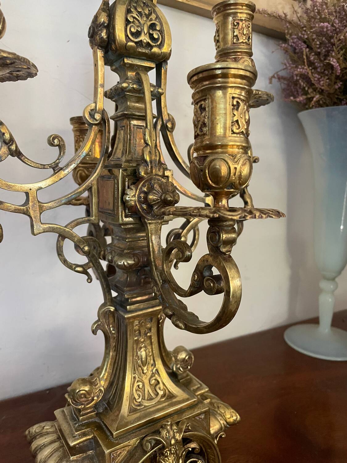19th century gilded bronze candlestick