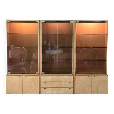 Ensemble de trois vitrines Jean-Claude Mahey pour Roche Bobois, années 1970