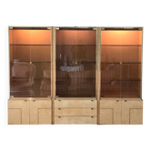 Set of three display cabinets by Jean-Claude Mahey for Roche Bobois, 1970s.