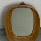 Pencil reed rattan bamboo mirror, Italy 1960s
