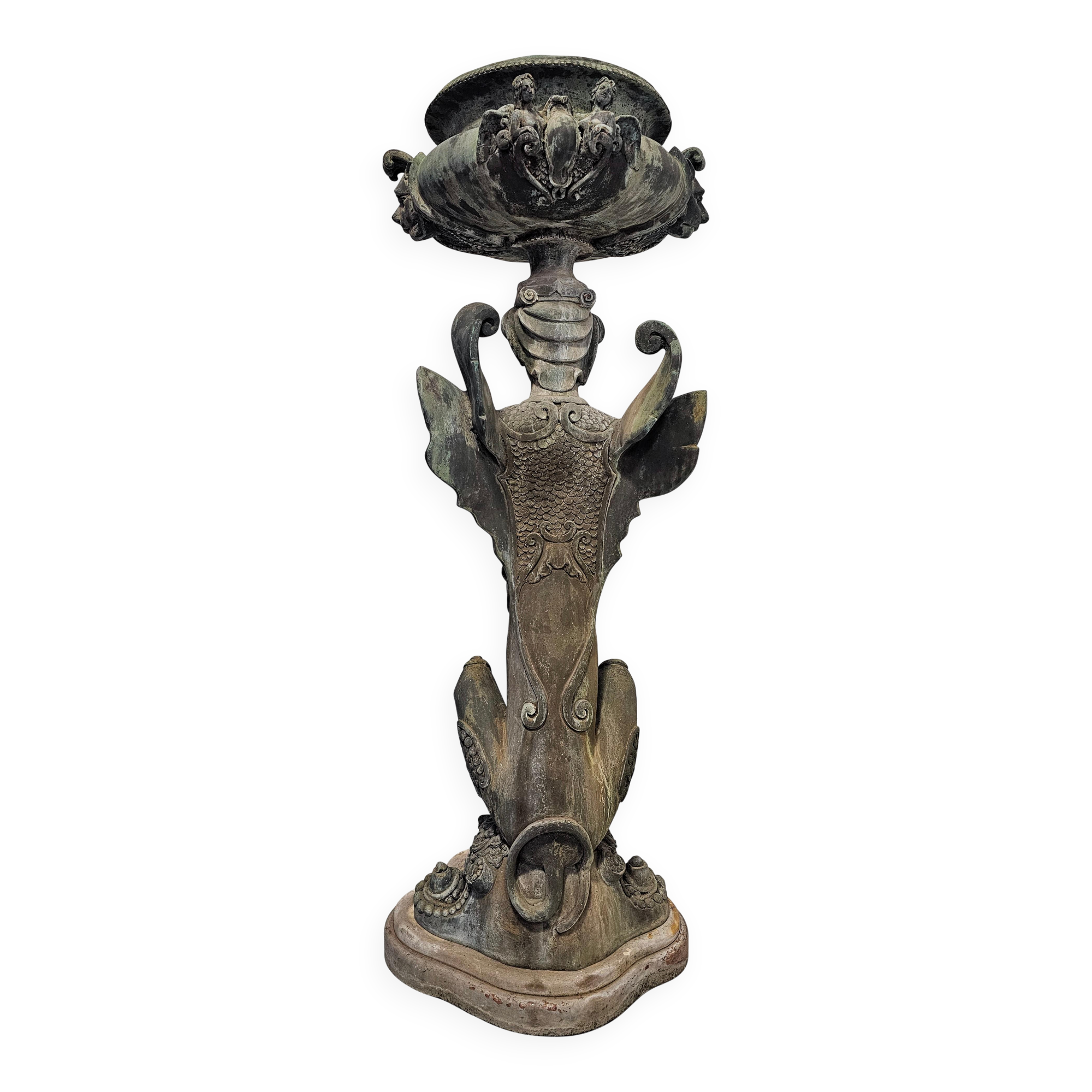 Empire style bronze jardinières, bronze and marble, 1805