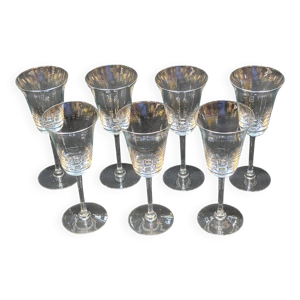 7 verres à porto ou - vin cristal