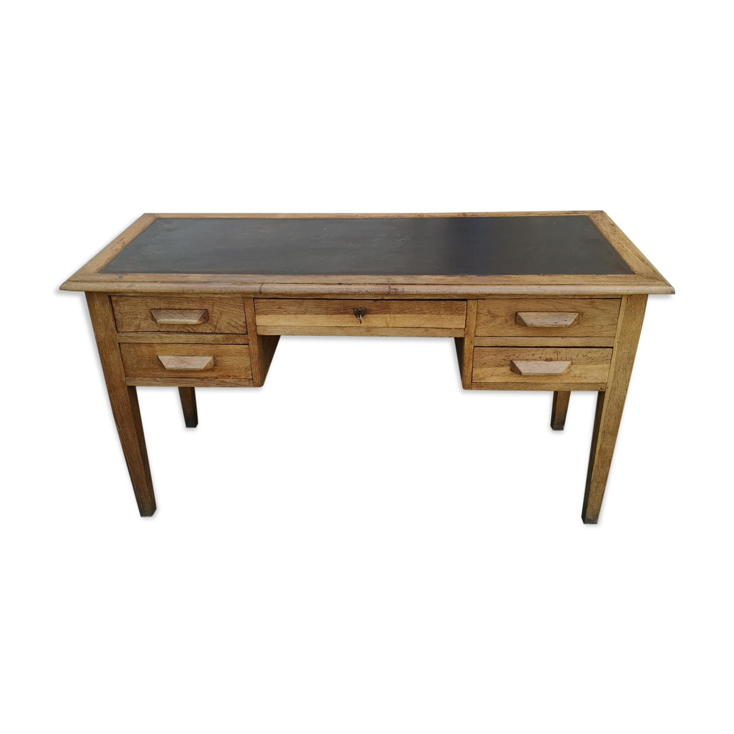 Industrial style oak desk