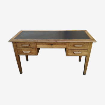 Industrial style oak desk